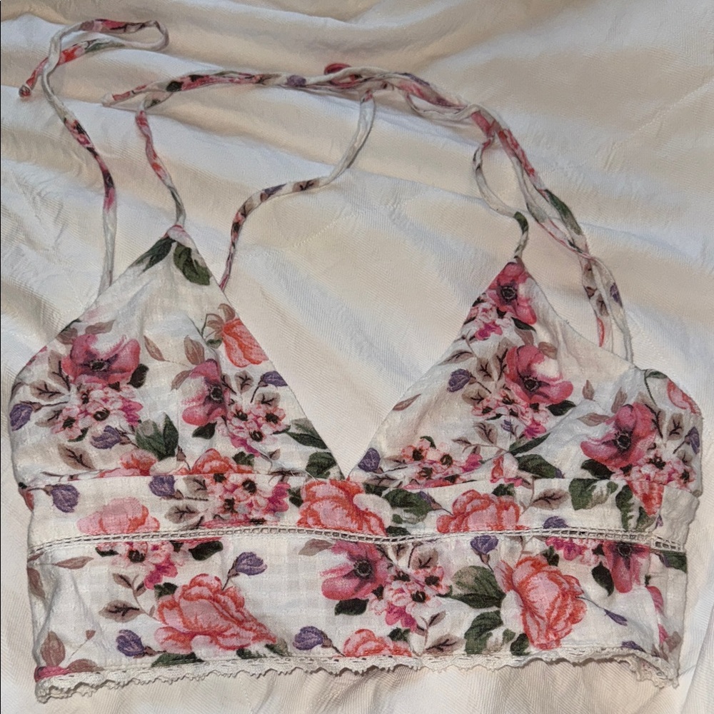 Zara Floral Pink and Purple Top